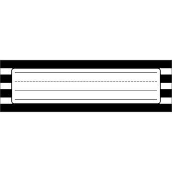 Misc. Supplies Simply Stylish Black & White Stripe Name Plates Book