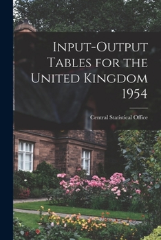Paperback Input-output Tables for the United Kingdom 1954 Book