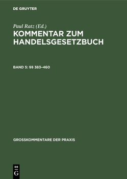 Hardcover §§ 383-460 [German] Book