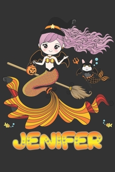 Paperback Jenifer: Jenifer Halloween Beautiful Mermaid Witch, Create An Emotional Moment For Jenifer?, Show Jenifer You Care With This Pe Book