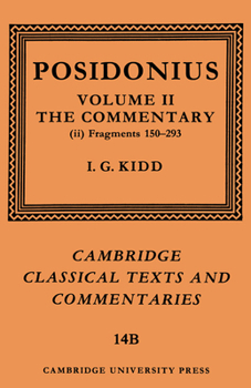 Paperback Posidonius: Fragments: Volume 2, Commentary, Part 2 Book