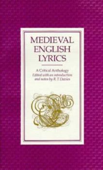 Paperback Medieval English Lyrics: A Critical Anthology Book