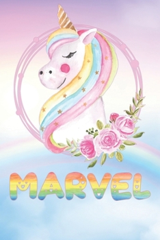 Paperback Marvel: Marvel's Unicorn Personal Custom Named Diary Planner Perpetual Calendar Notebook Journal 6x9 Personalized Customized G Book