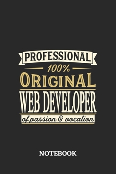 Paperback Professional Original Webdeveloper Notebook of Passion and Vocation: 6x9 inches - 110 graph paper, quad ruled, squared, grid paper pages - Perfect Off Book