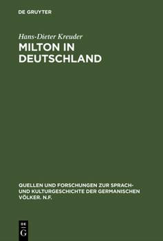 Hardcover Milton in Deutschland [German] Book