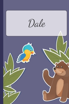 Paperback Dale: Personalized Notebooks - Sketchbook for Kids with Name Tag - Drawing for Beginners with 110 Dot Grid Pages - 6x9 / A5 Book