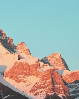 Journal: 200 Lined & Dated Pages, 8x10 Inches, Retro Mountains, Diary & Notebook for Writing, Brainstorming, Note-Taking, Relieving Stress & More