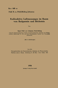 Paperback Radioaktive Luftmessungen im Raum von Badgastein und Böckstein [German] Book