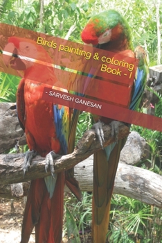 Paperback Birds painting & coloring Book - I Book