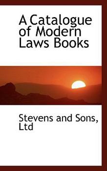 Paperback A Catalogue of Modern Laws Books Book