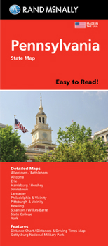 Loose Leaf Rand McNally Easy to Read Folded Map: Pennsylvania State Map Book
