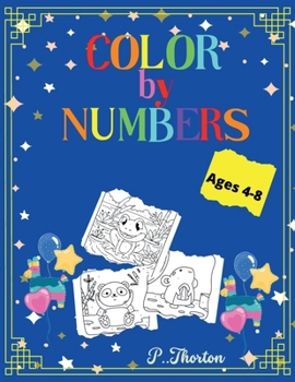 Color by numbers: Amazing book color by number with Animals for Kids ages 4-8