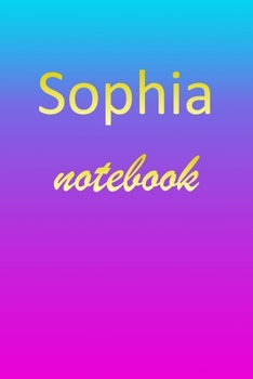 Sophia: Blank Notebook | Wide Ruled Lined Paper Notepad | Writing Pad Practice Journal | Custom Personalized First Name Initial S Blue Purple Gold  | ... Homeschool & University Organizer Daybook