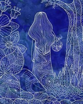 Journal Notebook Girl In The Woods 11: 172 Lined Numbered Pages With 3 Index Pages For Easy Organization in Large 8 x 10 Size For Journaling, Writing, ... Doodling. (Artsy Lined Journals) (Volume 82)