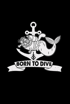 Paperback Born to dive: 6x9 MERMAID - lined - ruled paper - notebook - notes Book