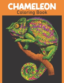 Paperback Chameleon Coloring Book: Animals on Beautiful 50 Pages for Stress Relieving Unique Design For Kids Book