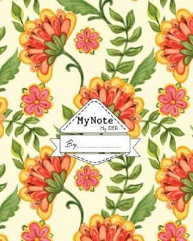 Notebook: My Note My Idea,8 x 10, 110 pages: Watercolor-batik: (School Notebooks)