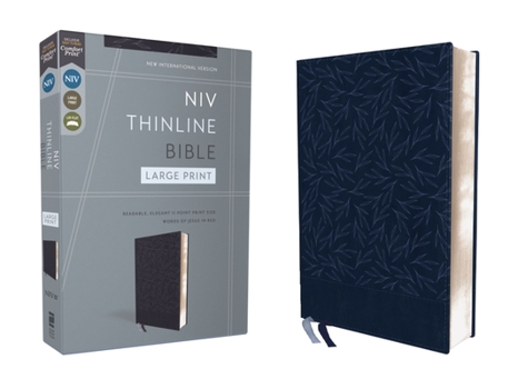 Imitation Leather Niv, Thinline Bible, Large Print, Leathersoft, Navy, Red Letter, Comfort Print Book
