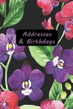 Paperback Addresses & Birthdays: Watercolor Orchids Book