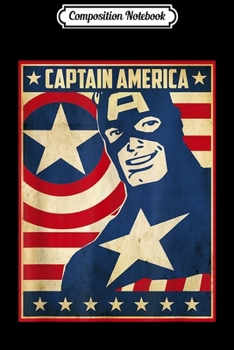 Composition Notebook: Marvel Captain America Avengers Poster Graphic  Journal/Notebook Blank Lined Ruled 6x9 100 Pages