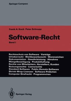 Paperback Software-Recht: Band 1 [German] Book