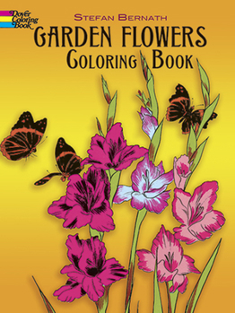 Paperback Garden Flowers Coloring Book