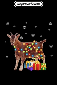 Paperback Composition Notebook: Goat Christmas Lights Funny Goat Pajamas Journal/Notebook Blank Lined Ruled 6x9 100 Pages Book