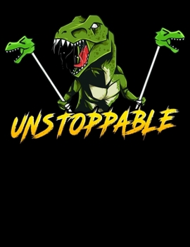 Paperback Unstoppable: I Am Unstoppable TRex Funny Short Dinosaur Arms Joke Blank Anime Manga Comic Book Notebook (130 Comic Template Pages, Book