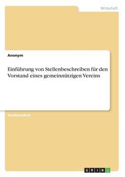 Paperback Einführung von Stellenbeschreiben für den Vorstand eines gemeinnützigen Vereins [German] Book