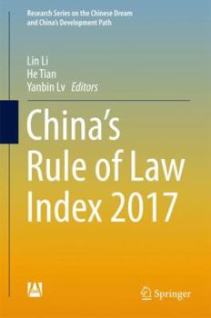 Hardcover China's Rule of Law Index 2017 Book