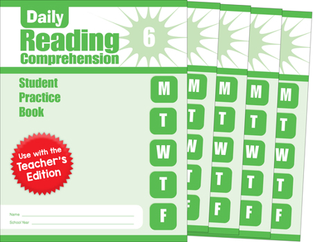 Paperback Daily Reading Comprehension, Grade 6 Student Edition Workbook (5-Pack) Book