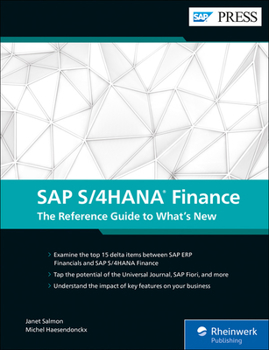 Hardcover SAP S/4hana Finance: The Reference Guide to What's New Book