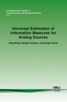 Paperback Universal Estimation of Information Measures for Analog Sources Book