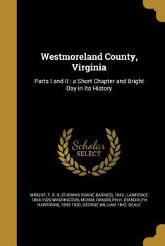Paperback Westmoreland County, Virginia Book