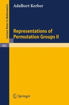 Paperback Representations of Permutation Groups II Book