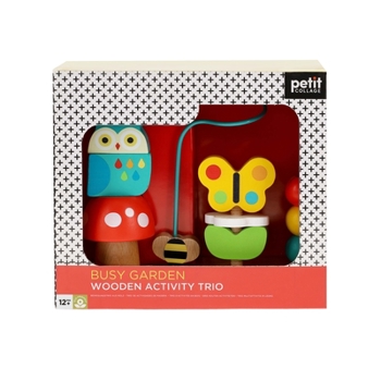 Toy Busy Garden Wooden Activity Trio Book