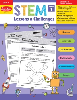 Paperback Stem Lessons and Challenges, Grade 1 Teacher Resource Book