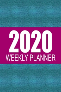 Paperback 2020 Weekly Planner: Inspiring At-a-glance Week-per-Page Diary With Journal Pages, January-December (Pink Blue Cover) Book