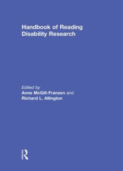 Hardcover Handbook of Reading Disability Research Book