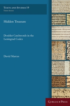 Hardcover Hidden Treasure: Doublet Catchwords in the Leningrad Codex Book
