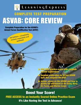 Paperback ASVAB Core Review Book