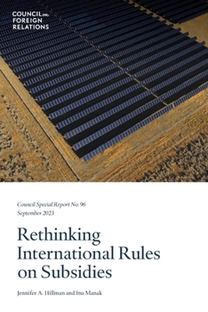 Paperback Rethinking International Rules on Subsidies Book