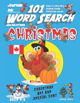 101 Word Search for Kids: SUPER KIDZ Book. Children - Ages 4-8 (US Edition). Canadian Light Blue Turkey, Christmas Words w custom art interior. 101 ... (Superkidz - Christmas Word Search for Kids)