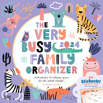 Calendar The Very Busy Family Organizer 2024 Square Stkr Book