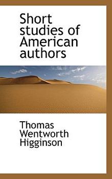 Paperback Short Studies of American Authors Book
