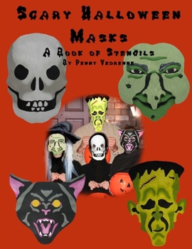 Paperback Scary Halloween Masks: A Book of Stencils Book