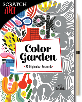 Paperback Scratch & Create: Wild Garden: 20 Original Art Postcards Book