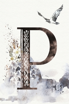 Monthly Planner with Monogram Letter P: Personalized Undated Calendar (Ethnic Design)