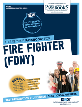 Paperback Fire Fighter (C-1287): Passbooks Study Guide Volume 1287 Book