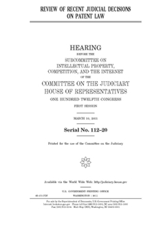 Paperback Review of recent judicial decisions on patent law Book